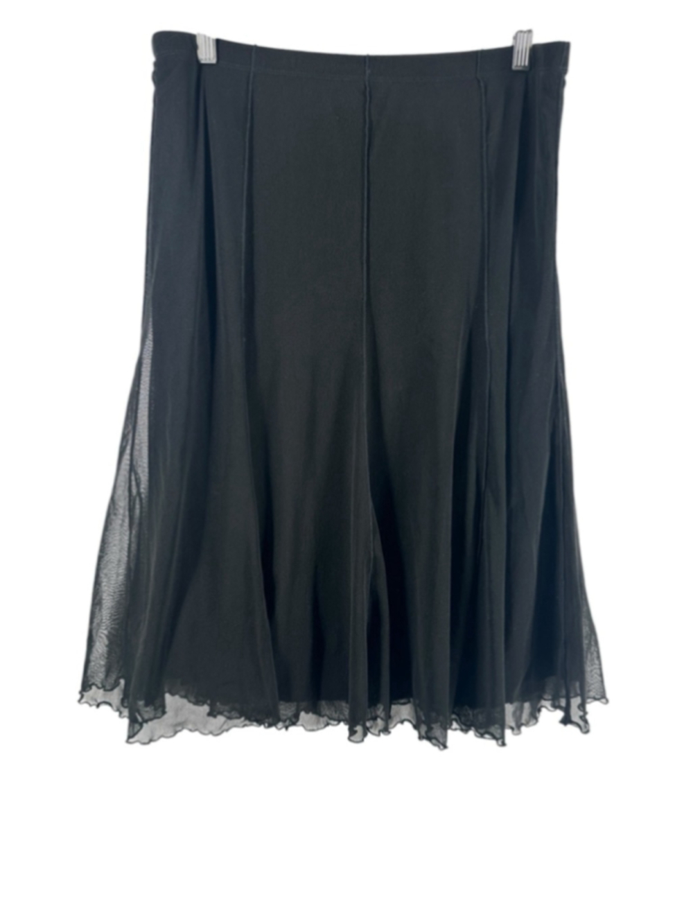 Mexx skirt y2k Black Sheer Goth Witch Midi Skirt Whimsigoth Fairy Grunge Boho lg
